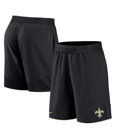 Men's Black New Orleans Saints Stretch Woven Shorts $21.07 Shorts