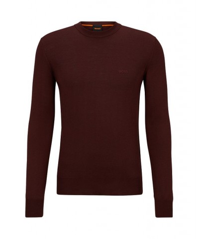 BOSS Men's Regular-Fit Tonal Logo Crew-Neck Sweater Red $42.12 Sweaters