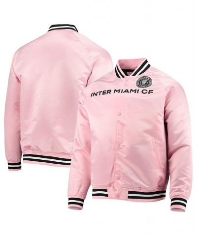 Men's Pink Inter Miami CF Raglan Full-Snap Jacket $51.60 Jackets
