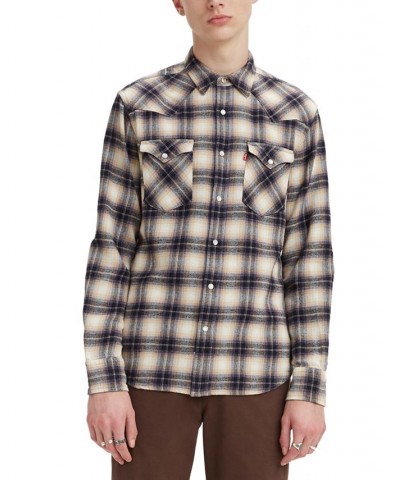 Men's Western Plaid Standard Fit Flannel Shirt Multi $15.42 Shirts