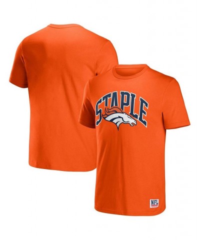 Men's NFL X Staple Orange Denver Broncos Lockup Logo Short Sleeve T-shirt $17.59 T-Shirts