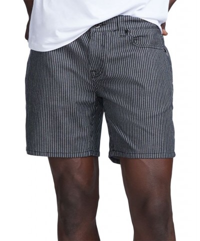 Men's Railroad Stripe Denim Shorts Gray $24.92 Shorts