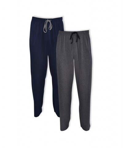 Men's Big and Tall Knit Sleep Pants, Pack of 2 Blue $22.20 Pajama