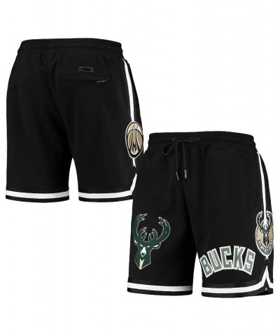 Men's Black Milwaukee Bucks Chenille Shorts $48.00 Shorts