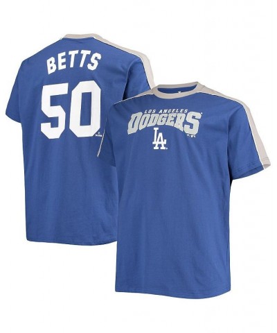 Men's Mookie Betts Royal, Gray Los Angeles Dodgers Big and Tall Fashion Piping Player T-shirt $25.00 T-Shirts
