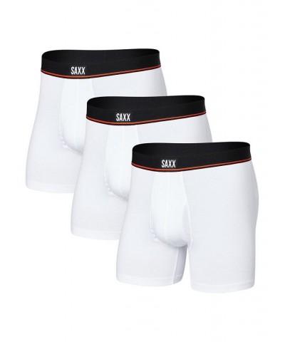 Men's Non-Stop Stretch Boxer Fly Brief, Pack of 3 White $35.08 Underwear