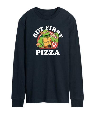 Men's Teenage Mutant Ninja Turtles Pizza T-shirt Blue $17.64 T-Shirts
