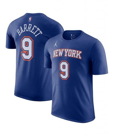 Men's Brand Blue New York Knicks 2020/21 RJ Barrett Statement Name and Number T-shirt $20.51 T-Shirts