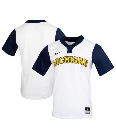 Men's White Michigan Wolverines Replica Softball Jersey $43.00 Jersey