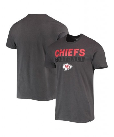 Men's '47 Charcoal Kansas City Chiefs Dark Ops Super Rival T-shirt $22.94 T-Shirts