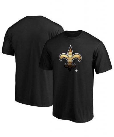 Men's Black New Orleans Saints Midnight Mascot Team Logo T-shirt $17.35 T-Shirts