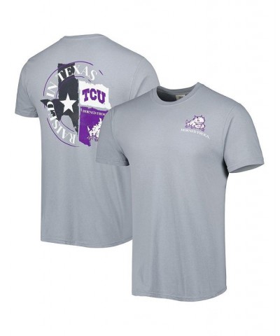 Men's Gray TCU Horned Frogs Hyperlocal T-shirt $23.51 T-Shirts