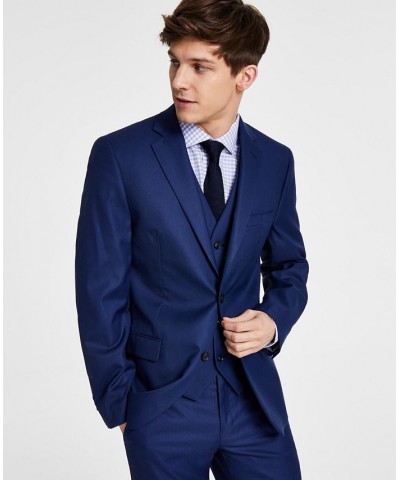 Men's Slim-Fit Stretch Solid Suit Jacket Blue $48.30 Suits