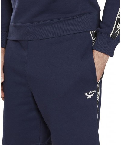 Men's Training Essentials Logo Tape Drawstring Shorts Blue $15.30 Shorts