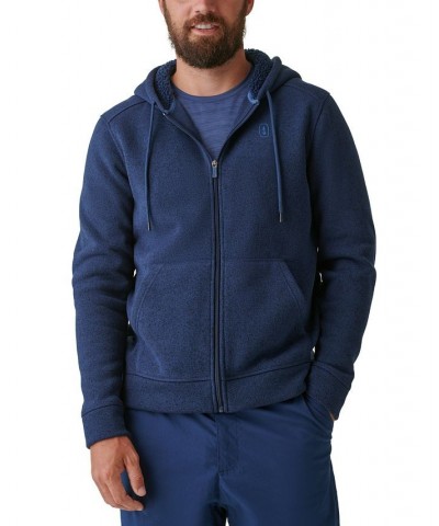 Men's Zero Day Sherpa-Lined Hoodie Blue $12.76 Sweatshirt